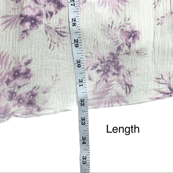 En Creme White & Purple Floral Dress Tunic Size Small - Picture 14 of 16